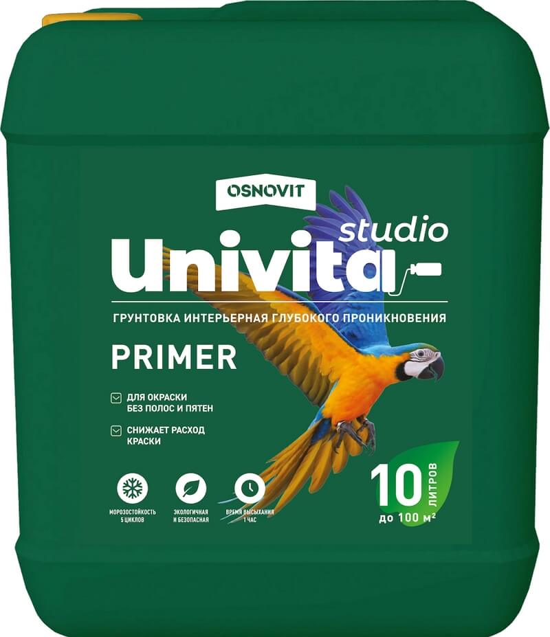 Грунтовка интерьерная глубокого проникновения ОСНОВИТ УНИВИТА Studio PRIMER (10 л)