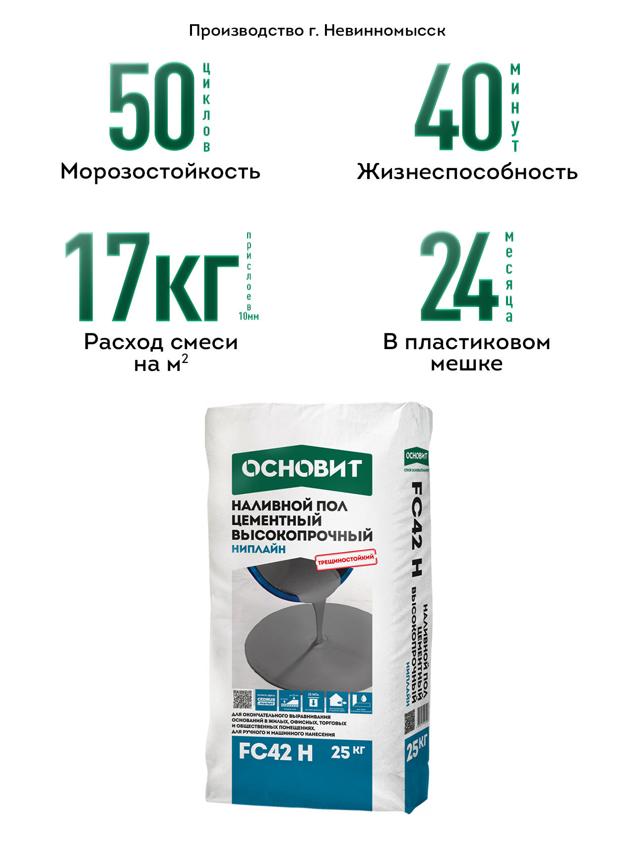 Основит НИПЛАЙН FC42 H (25 кг)_5
