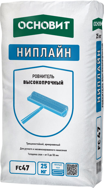 Ровнитель для пола высокопрочный ОСНОВИТ НИПЛАЙН FC47 (25 кг)_2